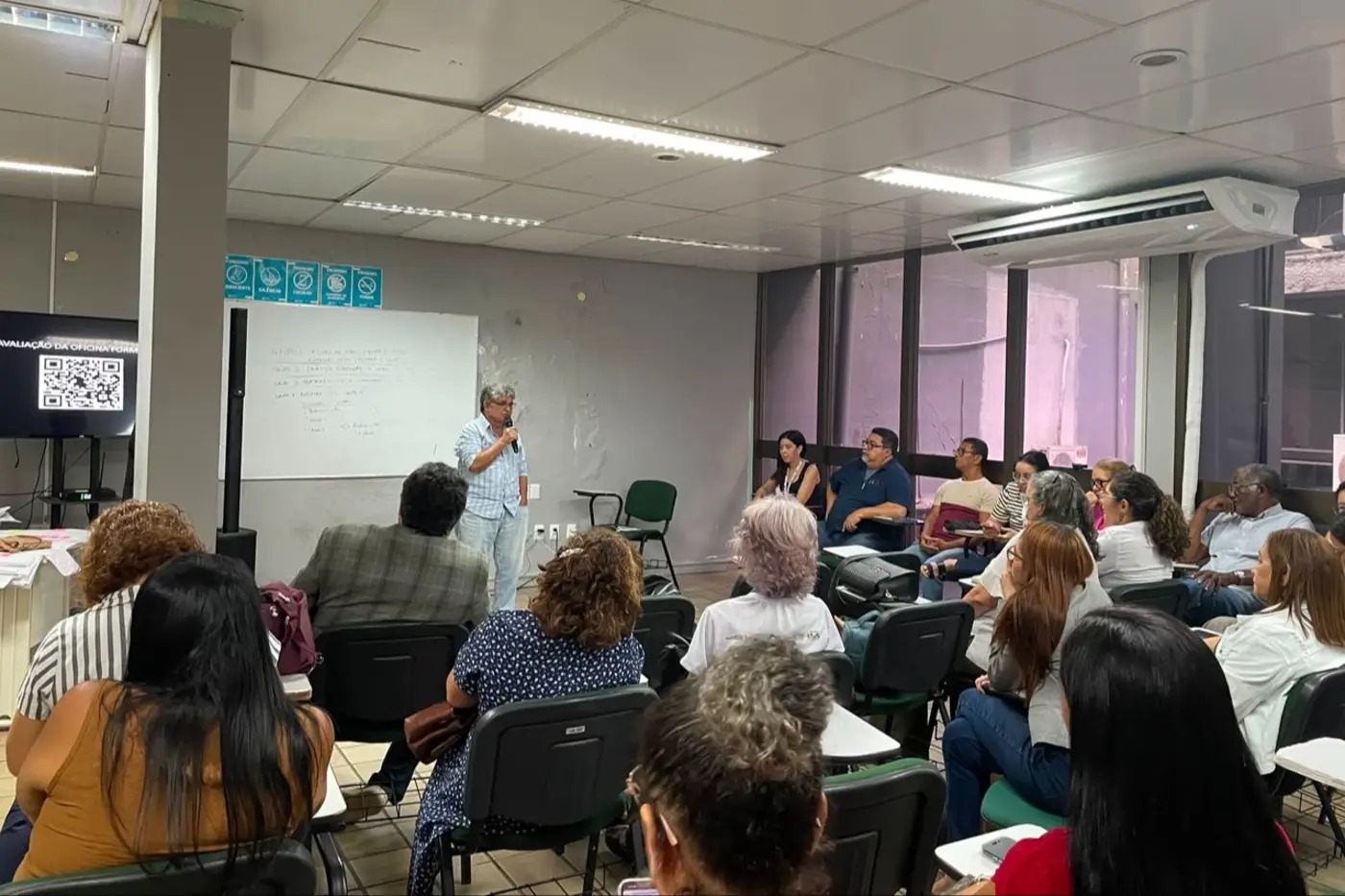 Secretário Miriquinho Batista no encerramento da oficina pela primeira infância