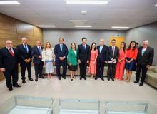 Helder Barbalho e autoridades que participaram da cerimônia