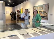 Visitantes na exposição